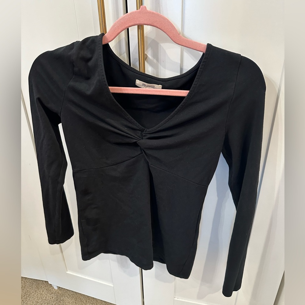 Madewell Black Long Sleeve Women's Top